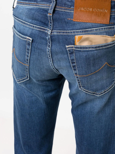 Jacob Cohen Distressed-effect Straight-leg Jeans In Blue