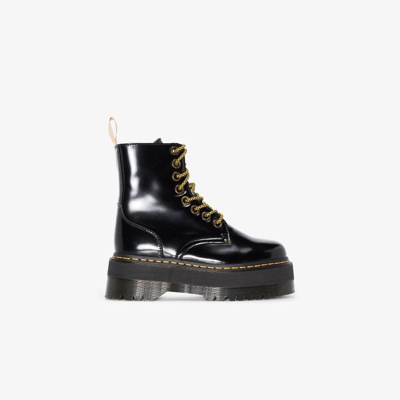 Shop Dr. Martens' Black Jadon Max Platform Vegan Leather Boots