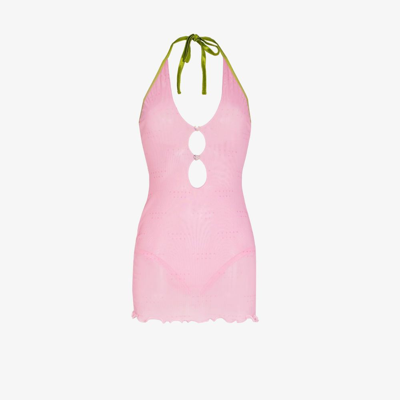 Shop Poster Girl Pink Gretchen Cut-out Mini Dress
