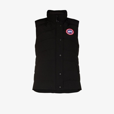 Shop Canada Goose Freestyle Vest Quilted Gilet In Schwarz