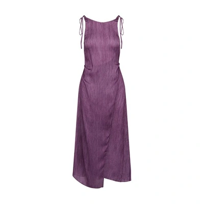 Shop Acne Studios Dayla Crink Dress In Violet Purple