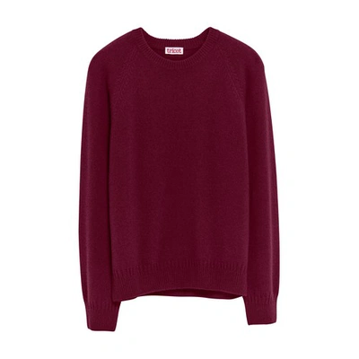 Shop Tricot Recycled Cashmere Sweater In Wine