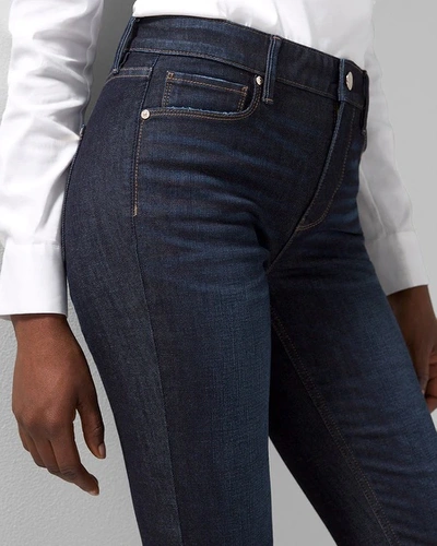 Shop White House Black Market High-rise Sculpt Slim Jeans In Dark Wash Denim