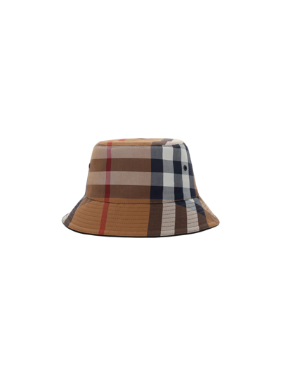 Shop Burberry Bucket Hat In Birch Brown Ip Chk