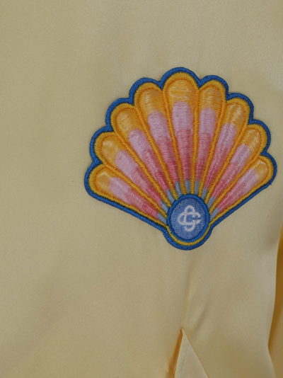 Shop Casablanca Jacket In Pale Yellow Casa Shell