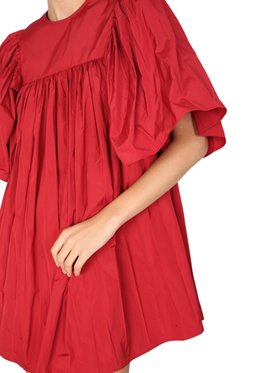 Shop Red Valentino Taffeta Dress In Rosso