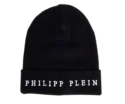 Shop Philipp Plein Tm Black Cap With Logo In Nero