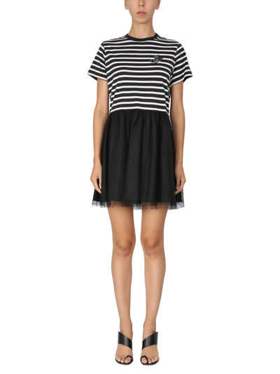 Shop Red Valentino Cherry Patch T-shirt Dress In Nero