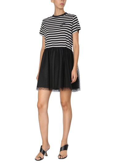 Shop Red Valentino Cherry Patch T-shirt Dress In Nero