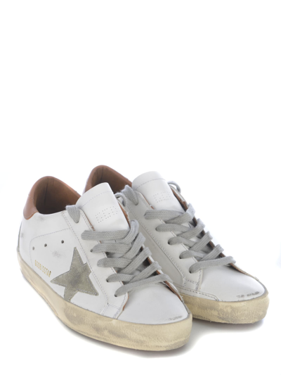 Shop Golden Goose Sneakers  Super Star Leather In Bianco