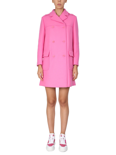 Shop Red Valentino Cashmere Wool Coat In Rosa