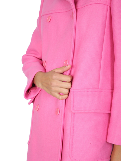 Shop Red Valentino Cashmere Wool Coat In Rosa