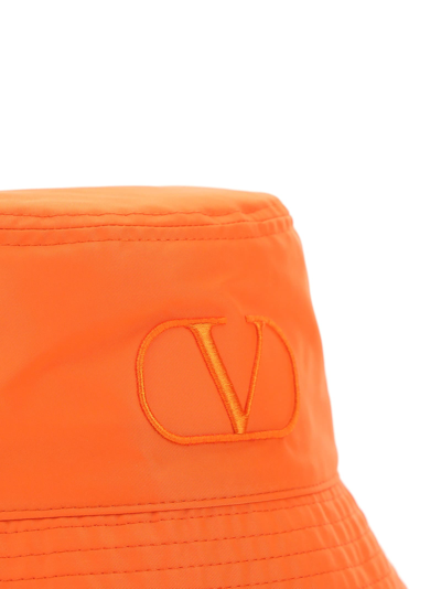 Shop Valentino Garavani Bucket Hat In Arancio