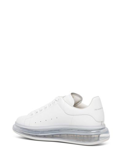 Shop Alexander Mcqueen Big Sole White Leather Sneakers