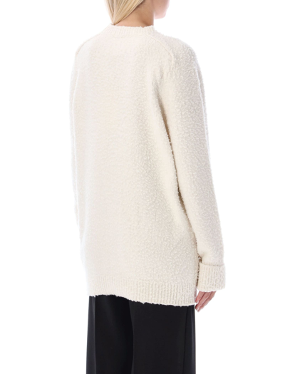 Shop Maison Margiela Cotton Sweater In Off White