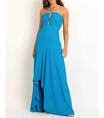 Shop Patbo Lace Up Maxi Dress In Turquoise