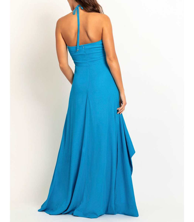 Shop Patbo Lace Up Maxi Dress In Turquoise