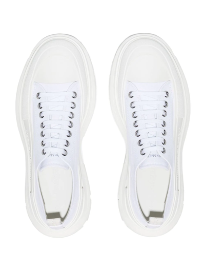 Shop Alexander Mcqueen Tread Slick Low-top Sneakers In White