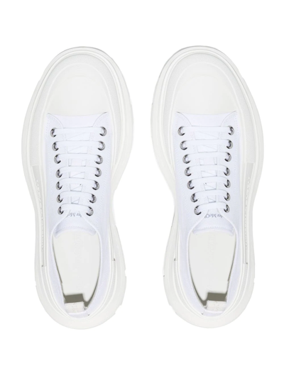 Alexander Mcqueen Sneakers Tread Slick Uomo Tessuto Bianco In White