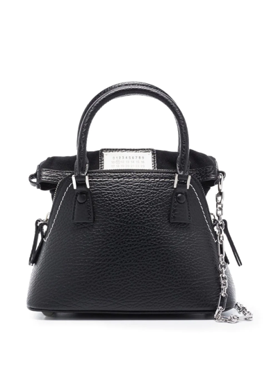 Shop Maison Margiela Micro 5ac Classique Top-handle Bag In Black