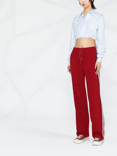 Shop Zadig & Voltaire Willy Side-stripe Trousers In Red