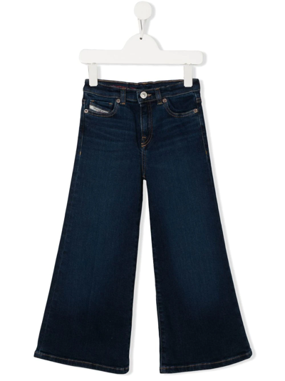 Diesel Mid-rise Bootcut Jeans In Blue