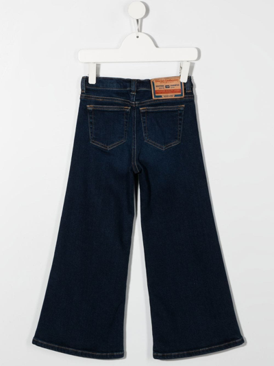 Shop Diesel Mid-rise Bootcut Jeans In Blue