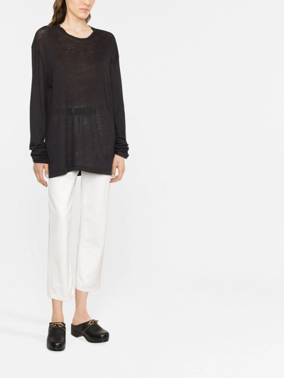 Shop Iro Rerika Linen Top In Black