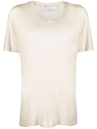 Shop Iro Jeena Short-sleeve Relaxed T-shirt In Neutrals