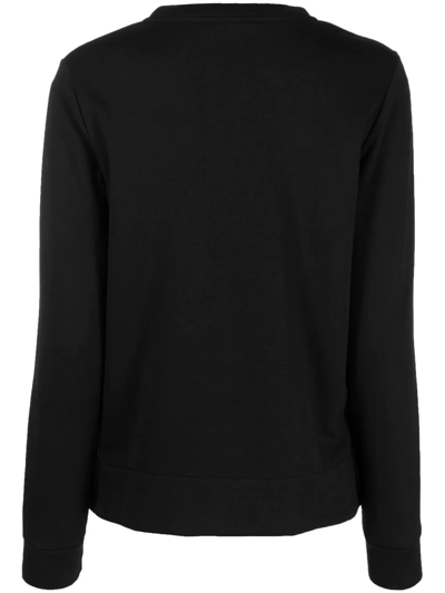 Shop Calvin Klein Embroidered-logo Detail Sweatshirt In Black
