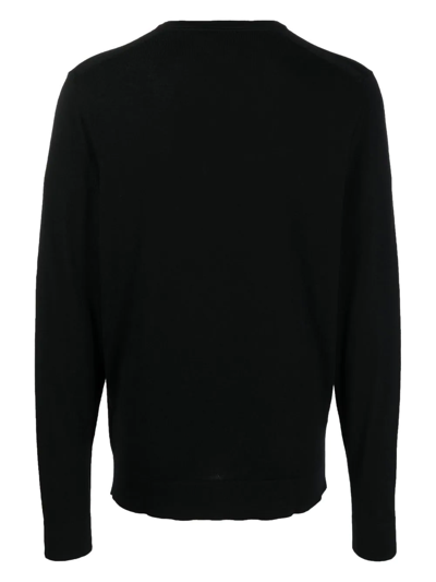 Calvin Klein Round-neck Knit Jumper In Black
