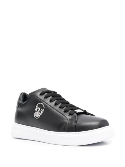 Philipp Plein Skull Plaque Low-top Sneakers In Black