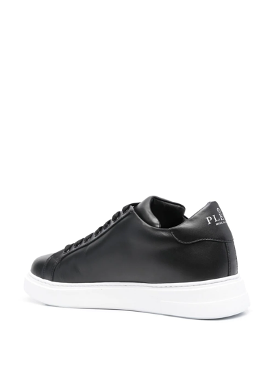 Philipp Plein Skull Plaque Low-top Sneakers In Black