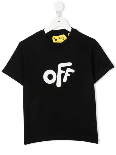Shop Off-white Off Rounded T-shirt In Black