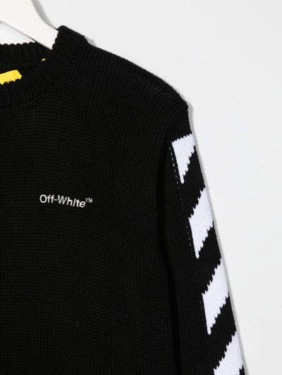 Shop Off-white Rubber Arrow Crew-neck Sweatshirt In Black