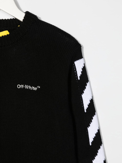 Off-white Rubber Arrow Crew-neck Sweatshirt In Black