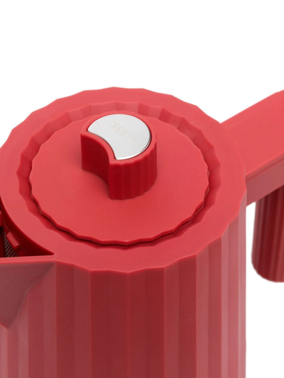 Shop Alessi Plissé-effect Eletric Kettle In Red