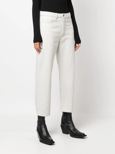 Shop 3x1 Sabina Mid-rise Straight Jeans In White