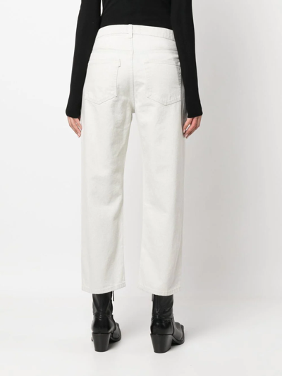 Shop 3x1 Sabina Mid-rise Straight Jeans In White