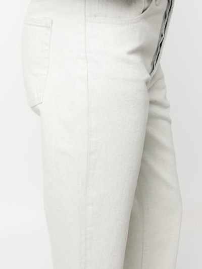 Shop 3x1 Sabina Mid-rise Straight Jeans In White