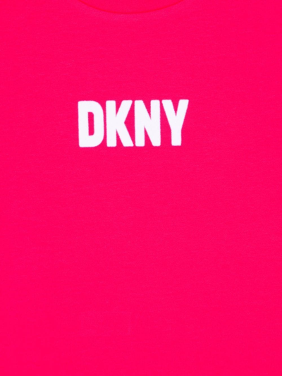 Shop Dkny Logo-print Detail T-shirt In Pink