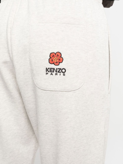 Shop Kenzo Logo Tracksuit Bottoms In Grey