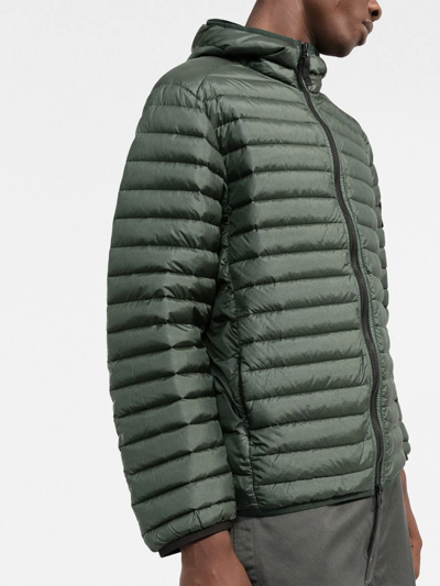 Shop Stone Island Compass-patch Padded Short Jacket In Green
