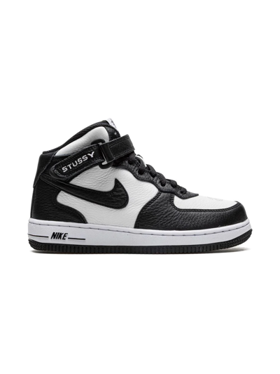 Shop Nike X Stussy Air Force 1 Mid Sneakers In Black