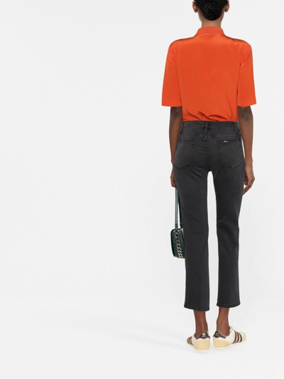 Frame Le High 'n' Tight Straight Leg Jeans In Black