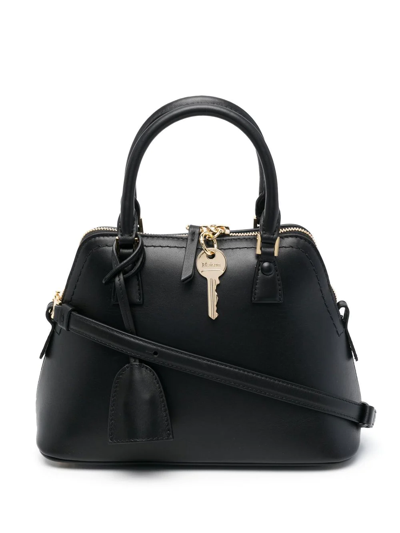 Shop Maison Margiela Mini 5ac Top-handle Bag In Black