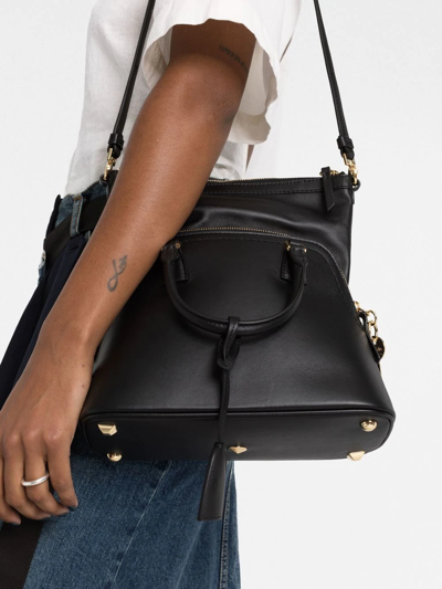 Shop Maison Margiela Mini 5ac Top-handle Bag In Black