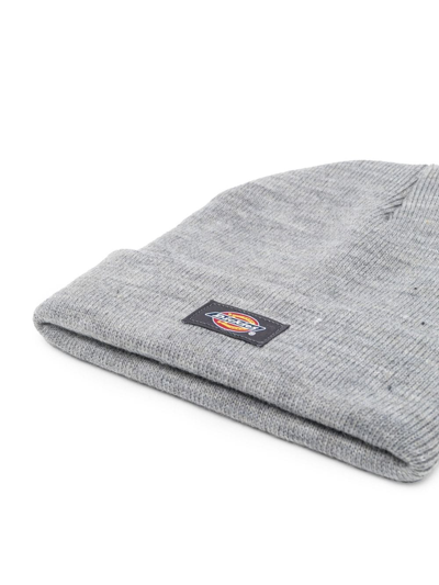 Dickies Logo-patch Melánge-effect Beanie In Grey