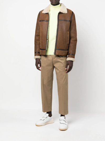 Etro Logo Straight-leg Trousers In Brown