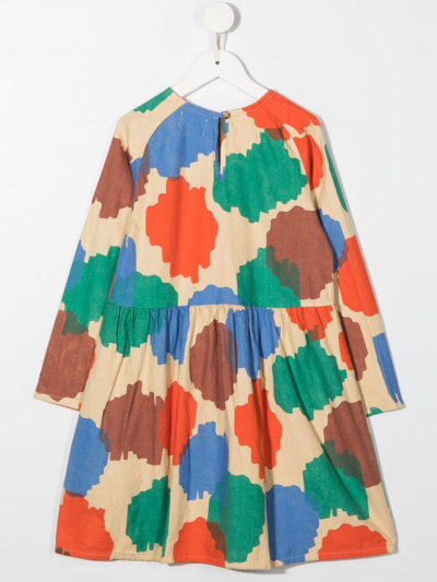 Shop Bobo Choses Graphic-print Cotton Dress In Green